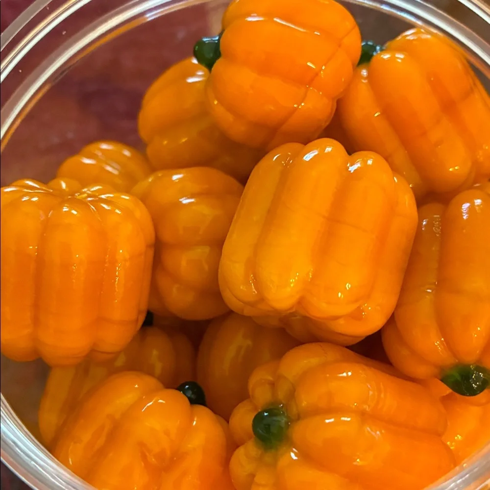 NWT Illuminations Jar of Miniature Orange Pumpkins - Picture 3 of 3